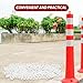 KHBUAB White 10m Plastic Safety Barrier Chain 6mm Thick for Crowd Control, Parking Cones, Construction Sites and Road Safety Barricade