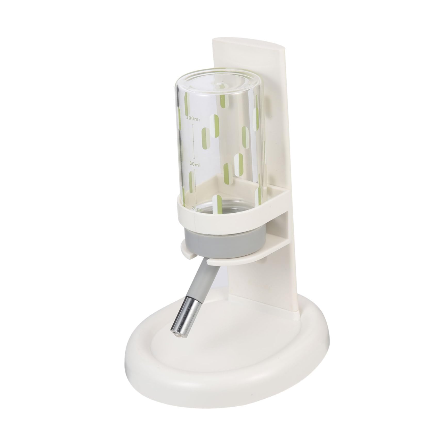 Bebedero Profesional para Hámster Ajustable Botella de Agua | Abs, Pp y Vidrio, Blanco, Diseño Antifugas, Nivel Visible, Uso Doméstico para Pequeñas Mascotas