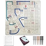 Cribbage Wars Board Game,Large Wooden Chessboard Set, Cribbage Games Classic Board Game Bar Games for Families 35 * 35cm