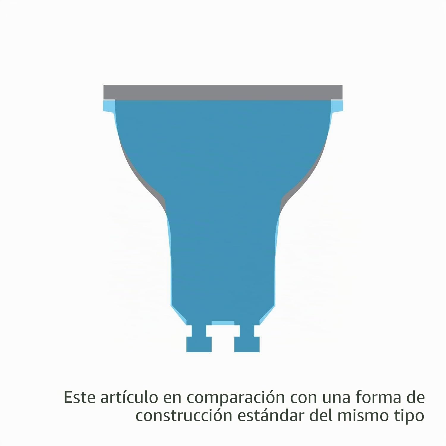ledscom.de 10x bombillas GU10 LED RGB, PAR16, blanco cálido - blanco frío (2900-6200 K), 5,5 W, 473lm, 103°, Smart Home, WLAN, Alexa, mate