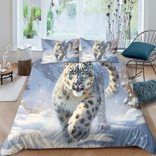 Parure de lit animaux sauvages déco de chambre fille thème nature et aventure 140x200cm