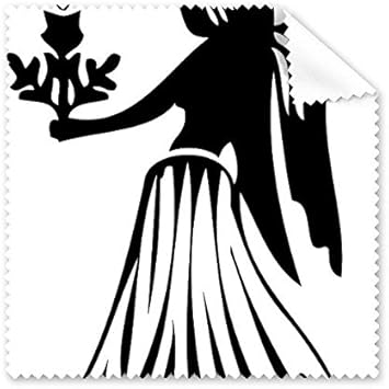 Amazon 星座 乙女座 星座サインシンボル マーク シルエット イラスト パターン メガネ クロス クリーニング 布 電話 スクリーン クリーナー 5個 クリーニングクロス 通販