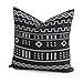 Hofdeco Premium Decorative Throw Pillow Case African MUD Cloth Print Bogolan Black Geo Stripe Pattern Heavy Weight Fabric Cushion Cover 20x20 inches 50x50cm