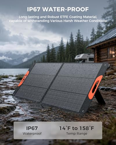 Image of ZOUPW 110 Watt Portable Solar Panel for Power Station,25.6% Efficiency