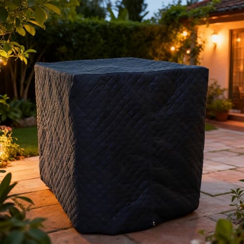 Thickened Thermal Cotton Tote Tank Cover - UV Resistant & Weatherproof Tote Tank Protector - Durable & Weatherproof - Enhanced Insulation(Black)