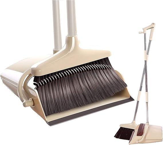 Clefairy Broom and Dustpan Set, Stand Upright Windproof Dustpan, Long Handle Broom and Dustpan with Teeth for Home Kitchen Room Office Lobby Floor Cleaning, Lightweight (B0DBL3Y3NC) Amazon Price History, Amazon Price Tracker