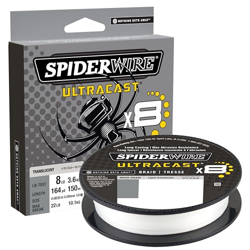 SpiderWire Superline Ultracast Braid, Invisibraid-Translucent, 6lb | 2.7kg, 164yd | 150m Fishing Line