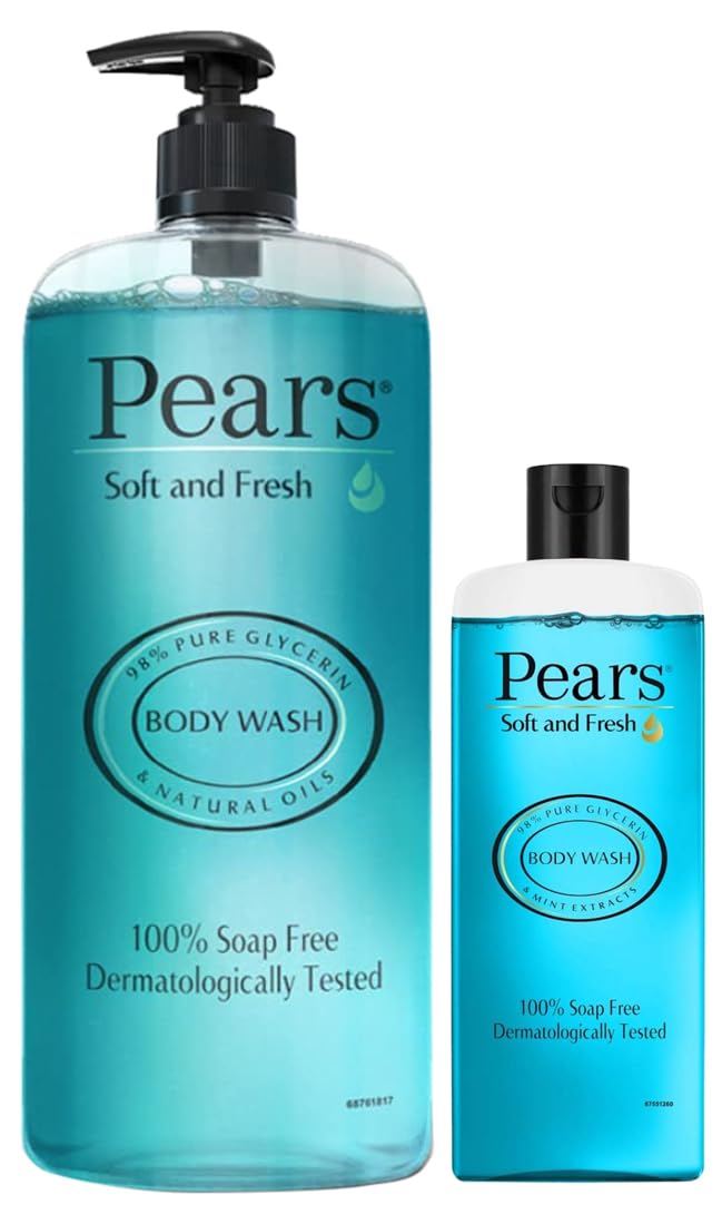 Pears Soft & Fresh Shower Gel SuperSaver XL Pump Bottle with 98% Pure Glycerine, 100% Soap Free and No Parabens, 750 ml & Pears Soft & Fresh Body Wash 250 ml (Combo Pack of 1)-picture-20
