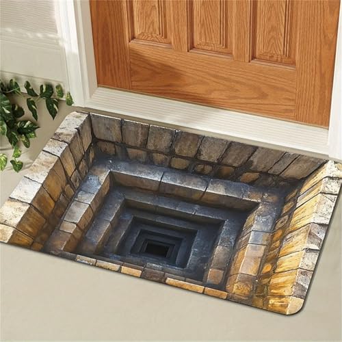 NEYTIIR Alfombra 3D, Suave, Antideslizante, para Puerta Delantera, para Baño, Ducha, Bañera, Fregadero, Inodoro, Entrada, Entrada, Felpudo Interior(01,40 * 60cm)
