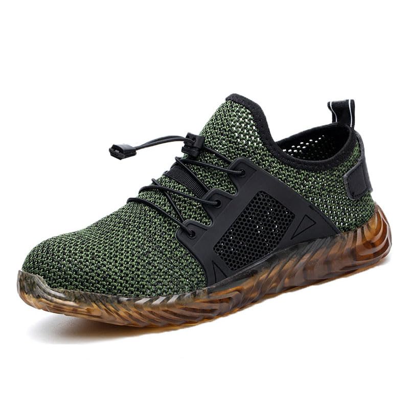 Zapatos de Seguridad Hombres Mujeres Zapatos de Trabajo Puntera de Acero Zapatos de Protección Zapatillas Deportivas Transpirables-Numeric_47