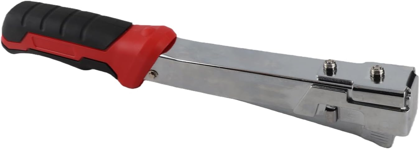 Pongnas Staple Machine, Hammer Tacker with Ergonomic Handle Alloy Steel Staple Machine for Upholstering for Wood, Crafts, Carpentry, Interior Decoration