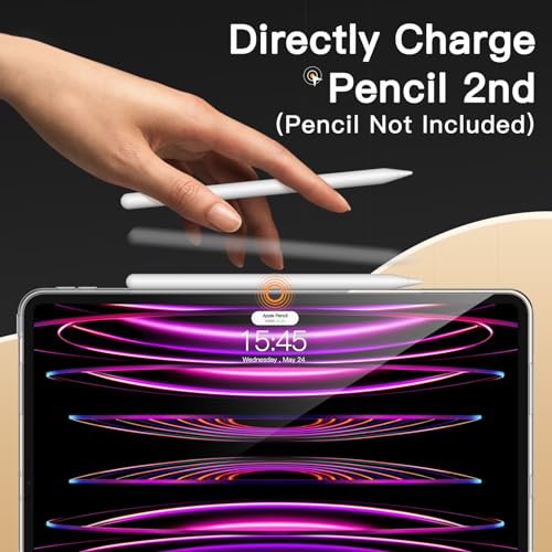 JETech Case for iPad Pro 12.9-Inch 2022/2021 (6th/5th Generation), Soft TPU Transparent Slim Shockproof Tablet Cover - Image 4
