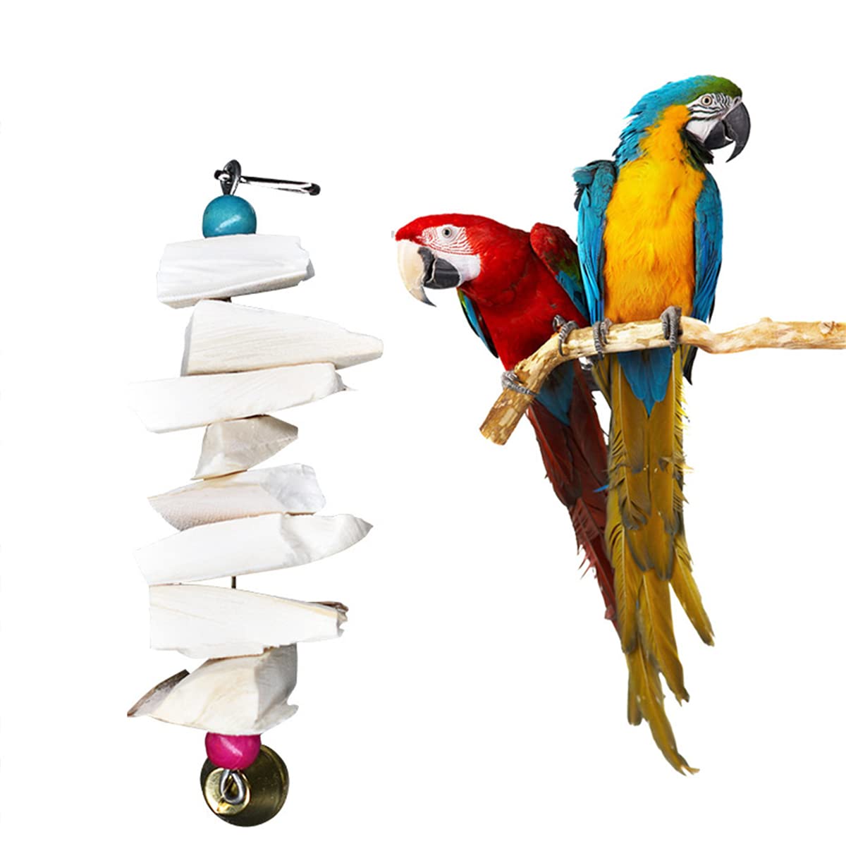 ANTOLE Cuttlefish Bone Parrot Chewing Toy Beak Trimmer Bird Parrot Grinding Birds Beak and Calcium Supplement Bird Cage Accessories