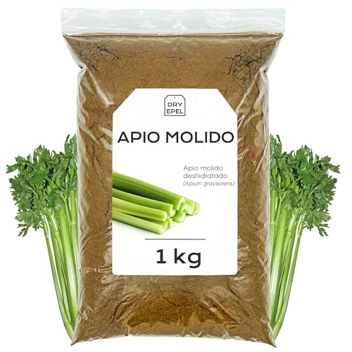 Apio Molido Deshidratado 1 Kg - Apio en Polvo - Verdura Deshidratada - Sin Azucar Añadido, Sin Conservantes, Sin Gluten (1 kg, Apio en Polvo)