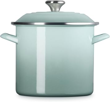 Le Creuset Enamel on Steel Traditional Stockpot, 8 qt., Sea Salt with Stainless Steel Knob
