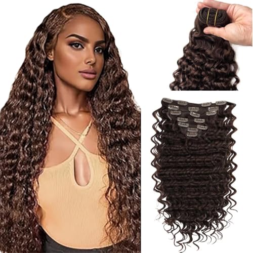 Extension Cheveux Naturel Clip révélez votre féminité avec les magnifiques boucles Deep Wave