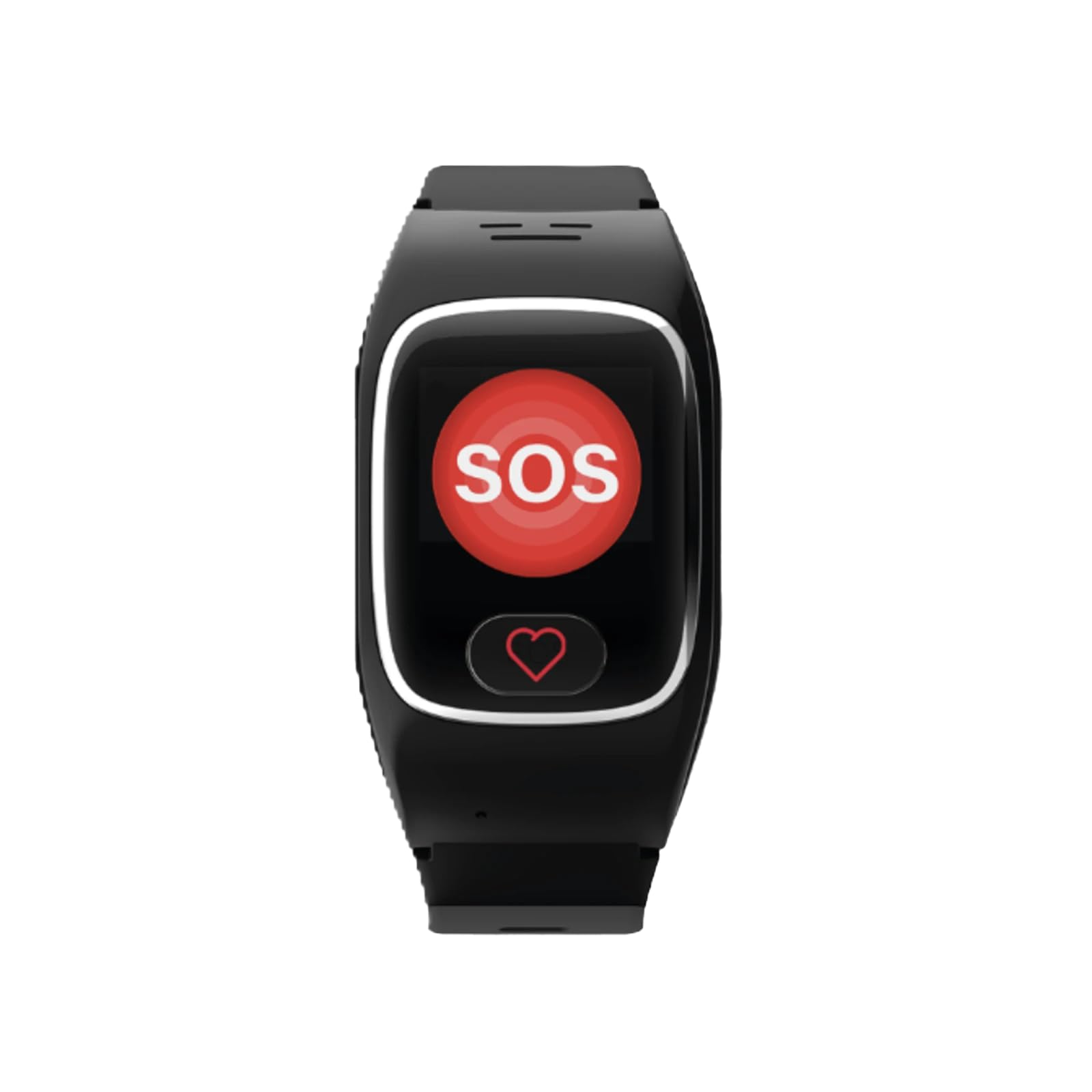 James B8 Notruf mit Ersatzarmband & Sicherheitsuhr für Senioren – GPS, Sturzerkennung, SOS-Knopf, Pulsmessung, Gesundheitsfunktionen, Familien-App, lauter Alarm – Schwarz – inkl. SIM