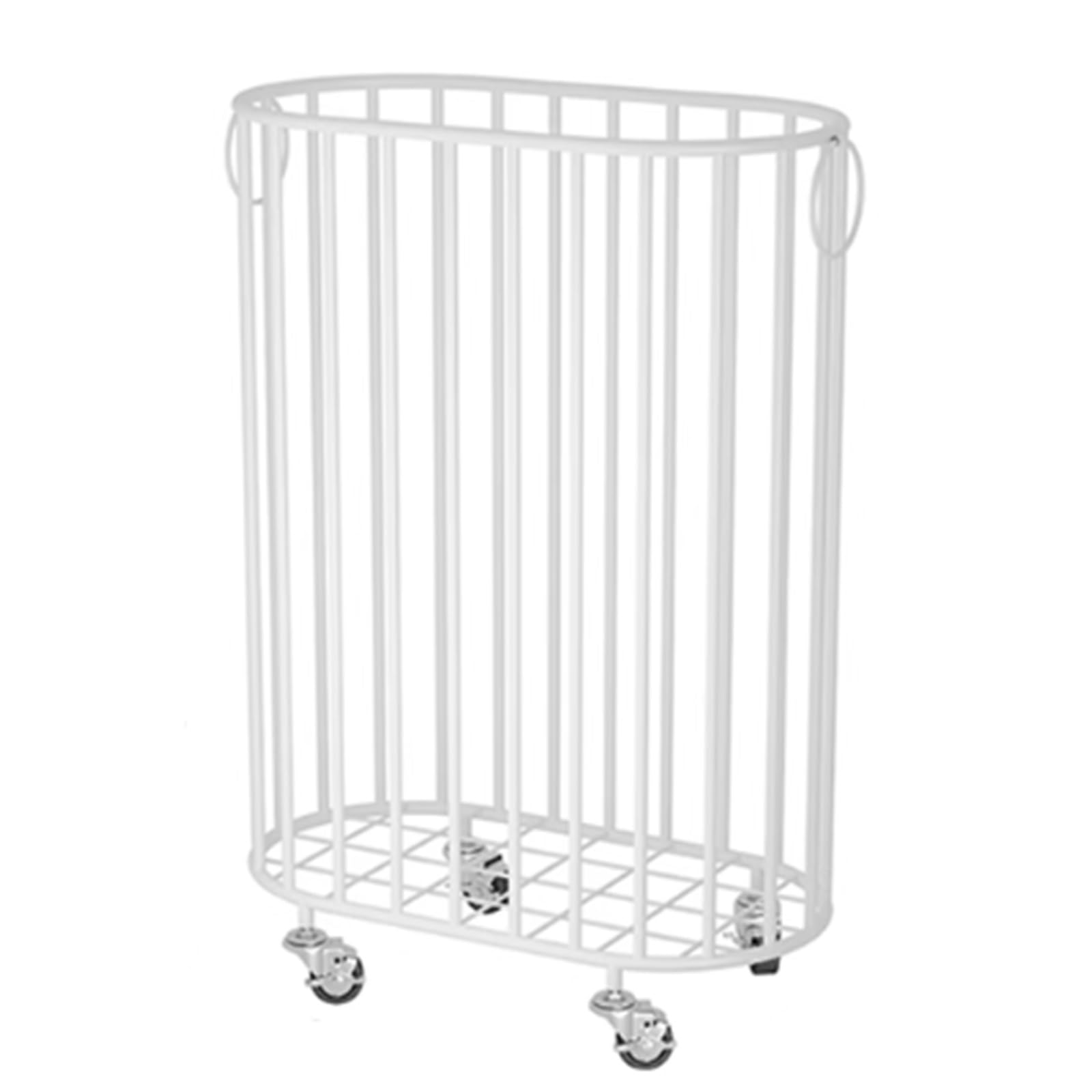 GLJTUO Large Capacity Rolling Gym Organizer For Dumbbells, Kettlebells, And Yoga Equipment,White-50 * 58 * 29cm