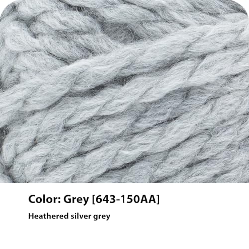 Lion Brand Yarn Wool-Ease T&Q Recycled, Bulky Yarn for Crochet, Grey, 1 Pack by Lion Brand Yarn - Image 2