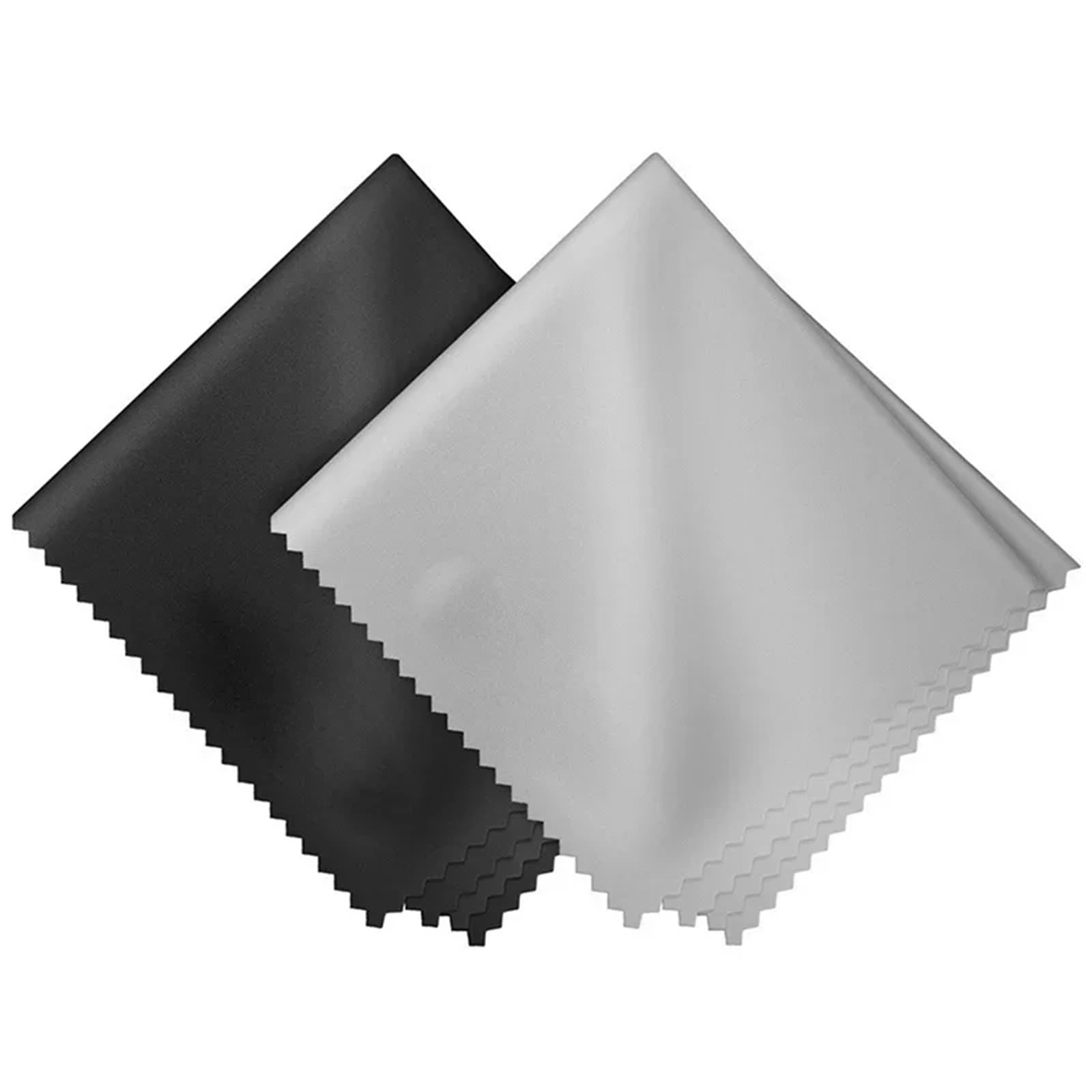 Panni per la pulizia degli occhiali in microfibra ultra fine, 100 pezzi, double face, in velluto, per occhiali da vista e occhiali da sole, morbidi e senza striature, colore: grigio