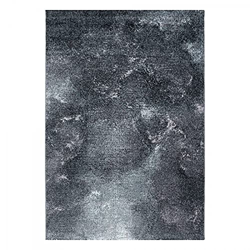 Tapis nuages marbré rose pastel grand format 240x340 cm salon moderne