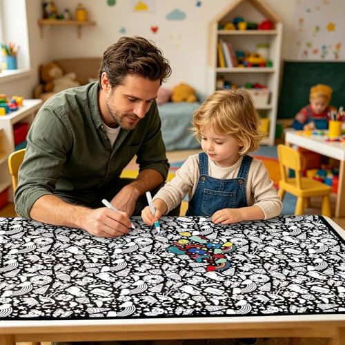Couverture à colorier lavable en machine réutilisable pour activités