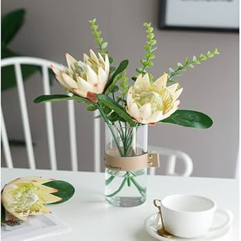 Amazon.com: XIZHI 3 Stem King Protea Artificial Flowers Real