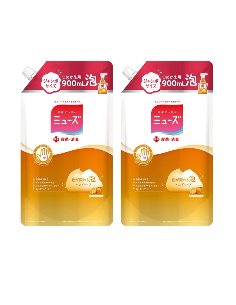 【まとめ買い】【医薬部外品】 ミューズ 泡 ハンドソープ 詰替 フルーティーフレッシュ 900mL × 2個 殺菌 消毒 除菌 手洗い 保湿成分配合
