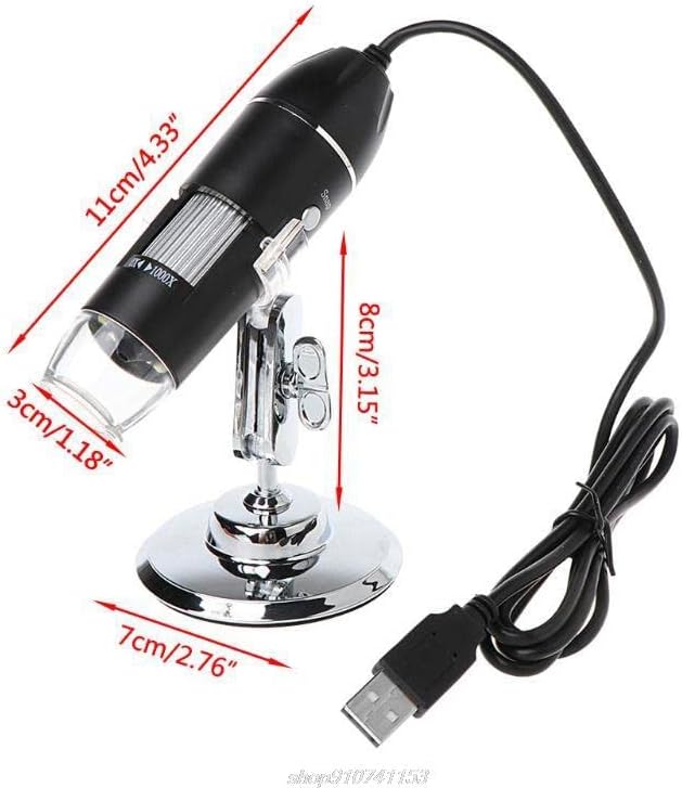 Miniatura 2 de Microscopio de laboratorio diapositivas 1000X microscopio digital USB 8LED cámara microscopio W soporte piezas microscopio