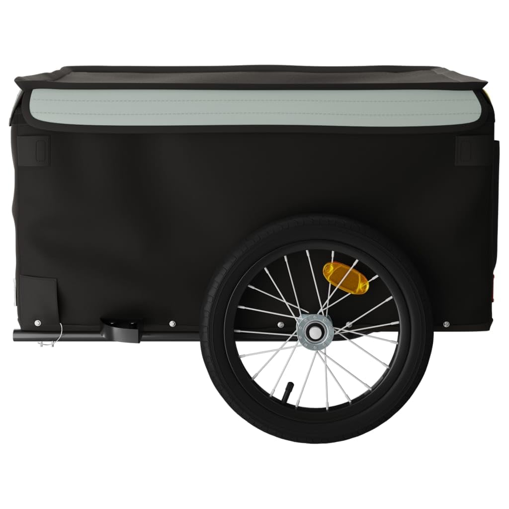 Fahrradanhänger Schwarz und Grau 45 kg Eisen, Fahrrad Anhänger, Lastenanhänger, Handwagen, Fahrrad-lastenanhänger, Lastenfahrrad - 94084