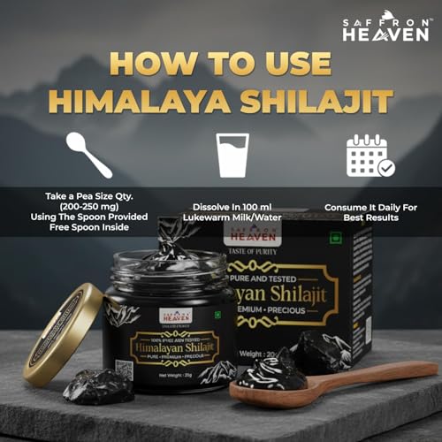 Image of Extra Power 100% Pure Himalayan Shilajit | Lab Tested Extra Power Shilajit | Natural Energy & Immunity Booster - FDA Complaince (20g) | Extra Power