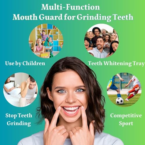 Image of 4 Pcs Night Guards for Teeth Grinding, Comfort Fit Mouth Guard for Nighttime Protection, Reusable Teeth Guard for Clenching Prevention, Dental Protection
