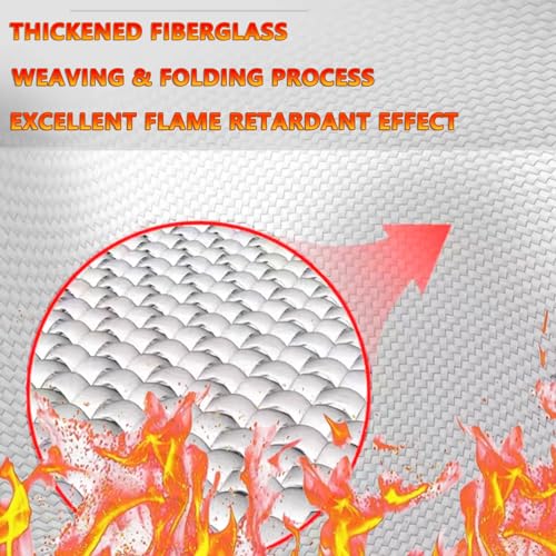 Image of JSE Emergency Fire Blanket for Home, 2 Pack Kitchen Fire Blankets 40″ X 40″, House Flame Retardant Blankets Upgraded Thickened