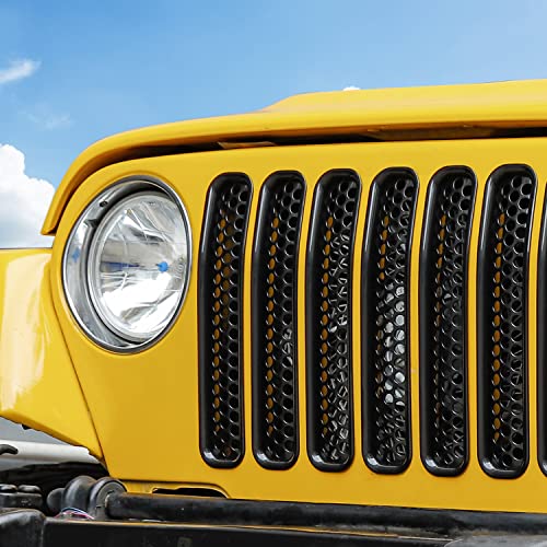 Jecar For Jeep Tj Grill Inserts, Mesh Grille Inserts For Jeep Wrangler Tj 1997-2006 (Black) #TOP6