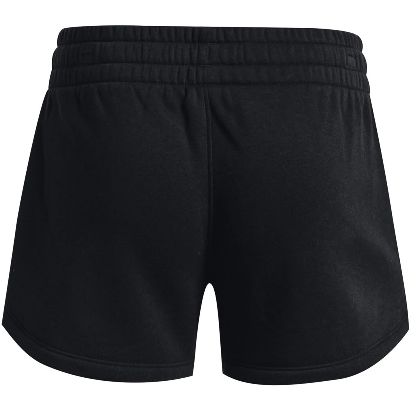 Under Armour Girls Rival Fleece Shorts, Black (001)/White, Youth X-Large