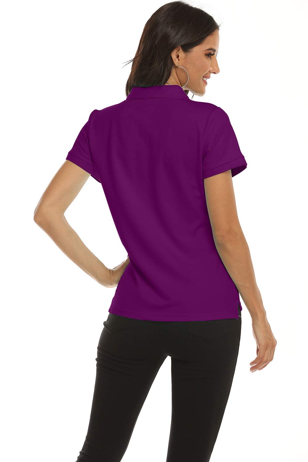 MoFiz Polo Mujer Camiseta Manga Corta Verano Algodón Polo Trabajo Deportivo Transpirable Golf Tops
