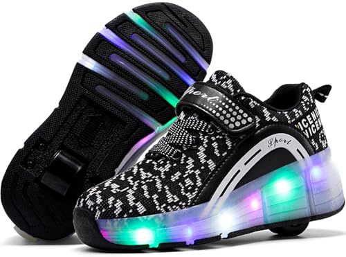Image of Ylllu Kids LED Roller Skate Shoes with Wheel Light up Roller Shoes Gift for Girls Boys Children