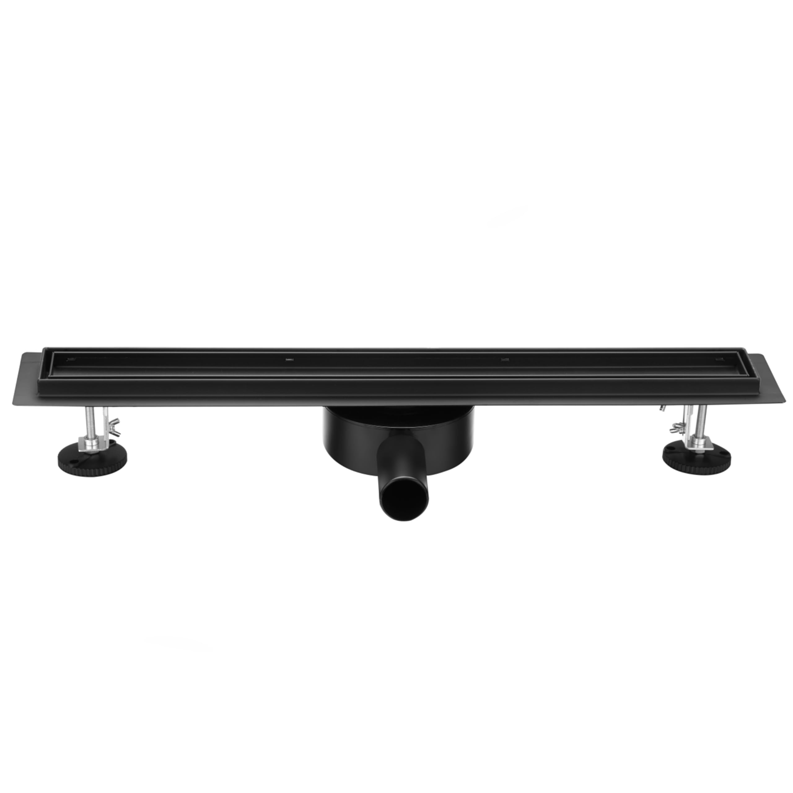 AICA caniveau de douche noir en acier inoxydable italien 2 en 1, siphon de drainage au sol en carrelage, réglable en hauteur avec désodorisant 90 cm