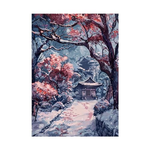 Toile retro paysage moderne pour habiller un mur vide de salon format compact 40x60cm