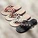 FUNKYMONKEY Women's Circular Rivets Flip Flops Summer Slip On Fashion Thong Sandals for 2025(6 M US, Red)