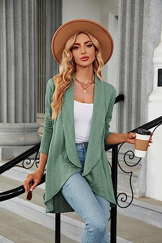 Image of Cardigan for Women Long Sleeve Sweaters Casual Lightweight Knit Open Front Fall Fashion Outfits