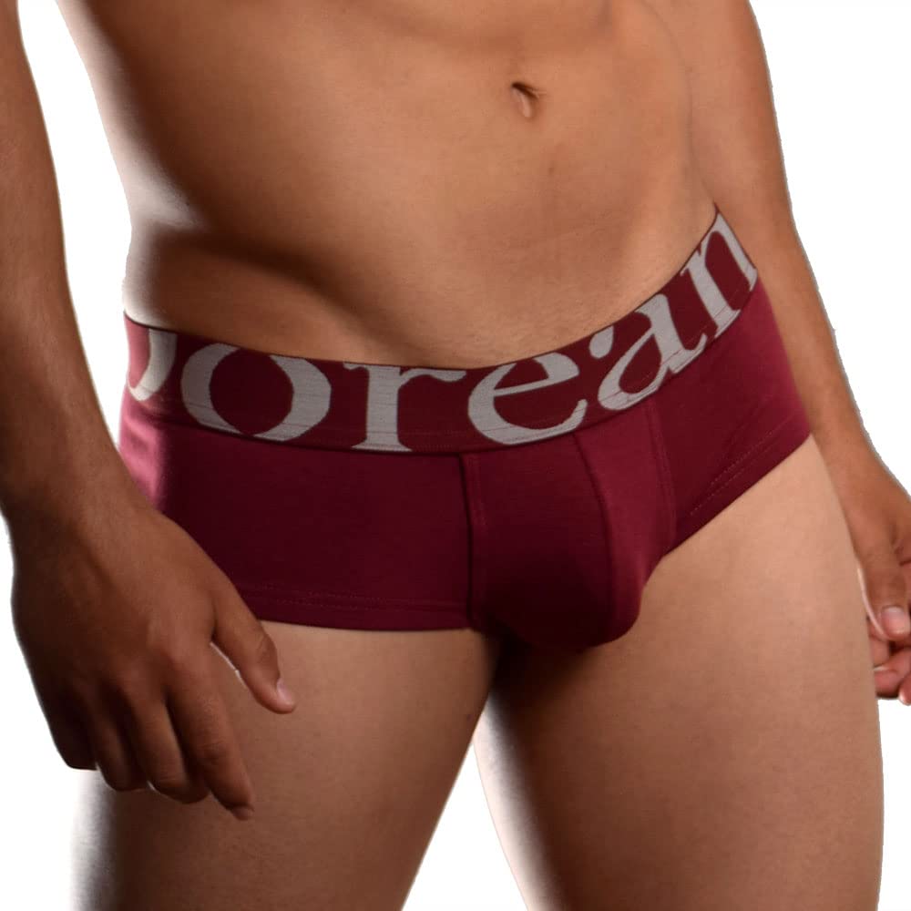 Doreanse Men's Bordeaux 1779 Hipster Underwear (M/33-34'',Claret Red)