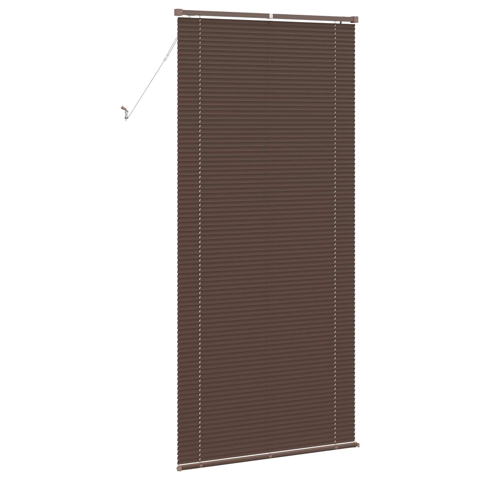 Store vénitien Marron foncé en PVC 213 x 90 cm avec Motif, Stores pour fenêtres intérieures, Stores occultants, Stores sans perçage, Stores à lamelles pour Maison, Stores à Tirer