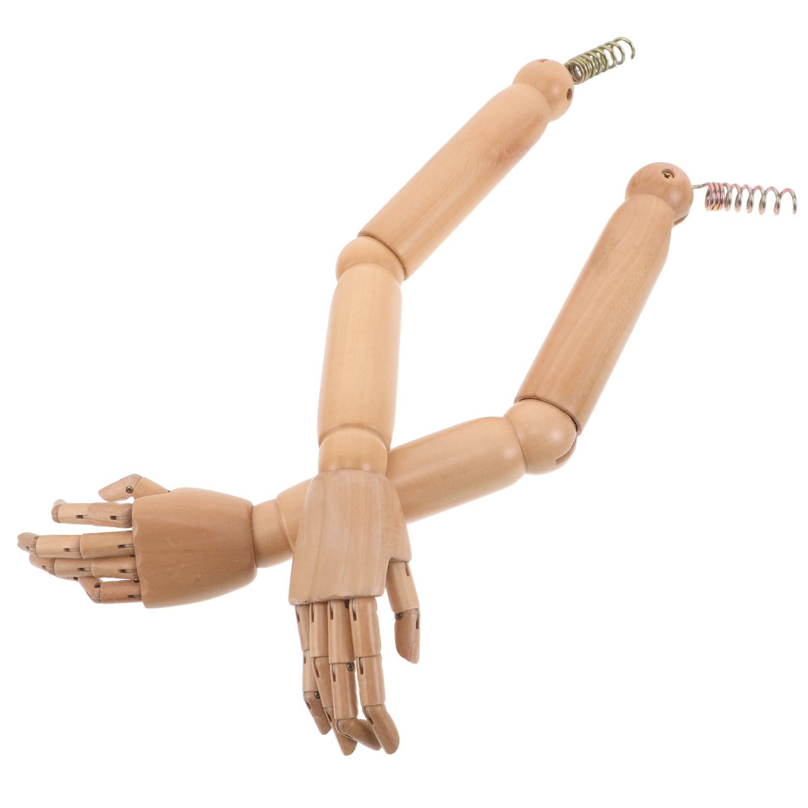 Zerodeko Holz Mannequin Arm Beweglich aus Naturholz Flexibler Künstler Zeichenarm Mittlere Größe Hellbraun Ersatzteil für Schaufensterpuppe