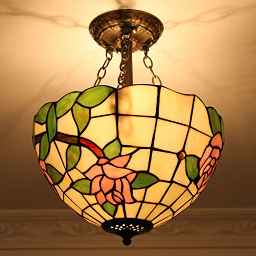 Tiffany 30,48 cm Rose Garden estilo europeo café anti Chandelier Cozy luz cálida pasillo balcón luces 1228 Cw-2