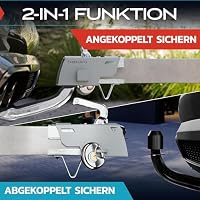 TRIBURG Anhängerschloss inkl. Rundschloss [Versicherungskonform] - Robuste Sicherung für an- und abgekuppelten Anhänger - Deichselschloss [Verzinkt I Pulverbeschichtet] + GRATIS AHK Schutzkappe – Ansicht 3