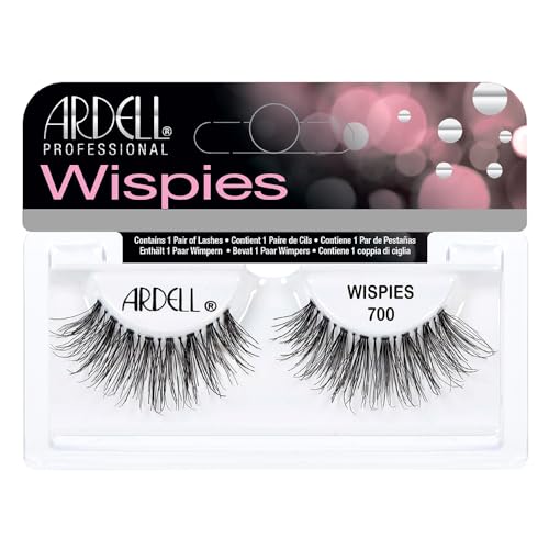 Ardell Wispies 700 False Eyelashes, Duo Adhesive Included, Long Length, Vegan Friendly, 1 Pair (Pack of 1)