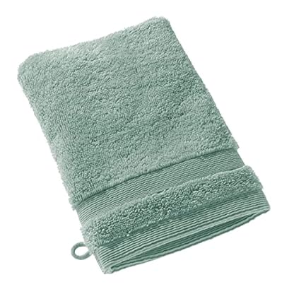 SCHÖNER WOHNEN Premium Waschhandschuh Baby 16x21 cm - saugstark - Luxus Waschlappen Grün - 100% Baumwolle - als Handtuch-Set kombinierbar - Frottee Kinder - Öko-Tex