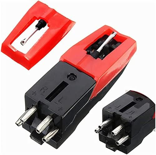 Miniatura 3 de ERINGOGO Juego de 4 piezas de tocadiscos de aguja de gramófono, tocadiscos de vinilo, reproductor de discos de 45 unidades, adaptador de vinilo,