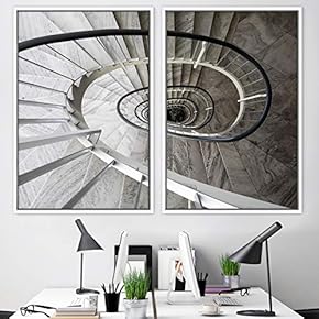 signwin 2 Piece Framed Canvas Wall Art Solid...